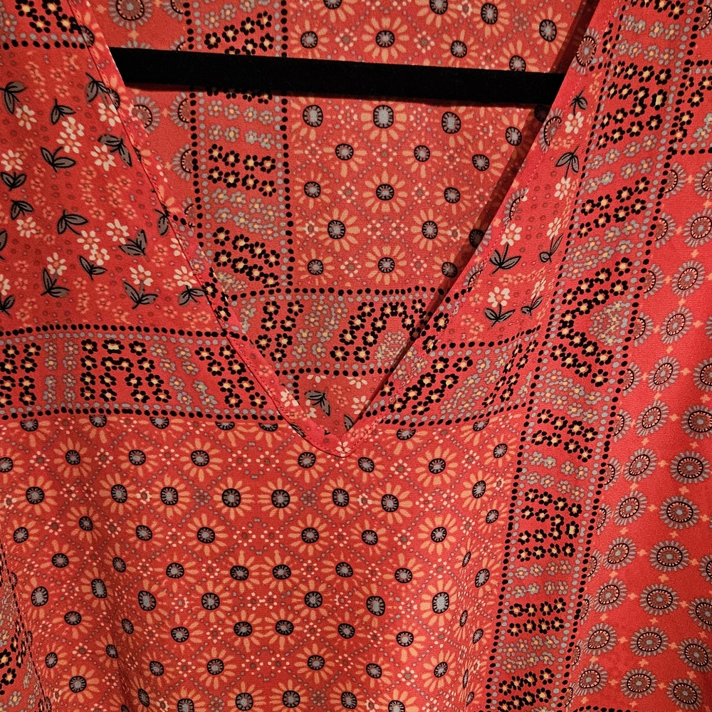 Loft Red Patterned Women's Blouse - image 2